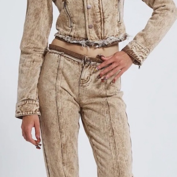 Jaded London Denim Jumpsuit 90s Y2K Jacket Pantsuit Sz S - Picture 4 of 9